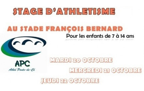 Stage athlétisme jeunes de la Toussaint